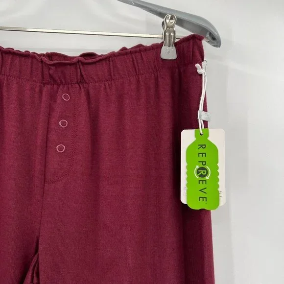 PJ Salvage Reloved Jersey Lounge Pajama Pants sz M Port Burgundy RIRLP NWT - Picture 3 of 6